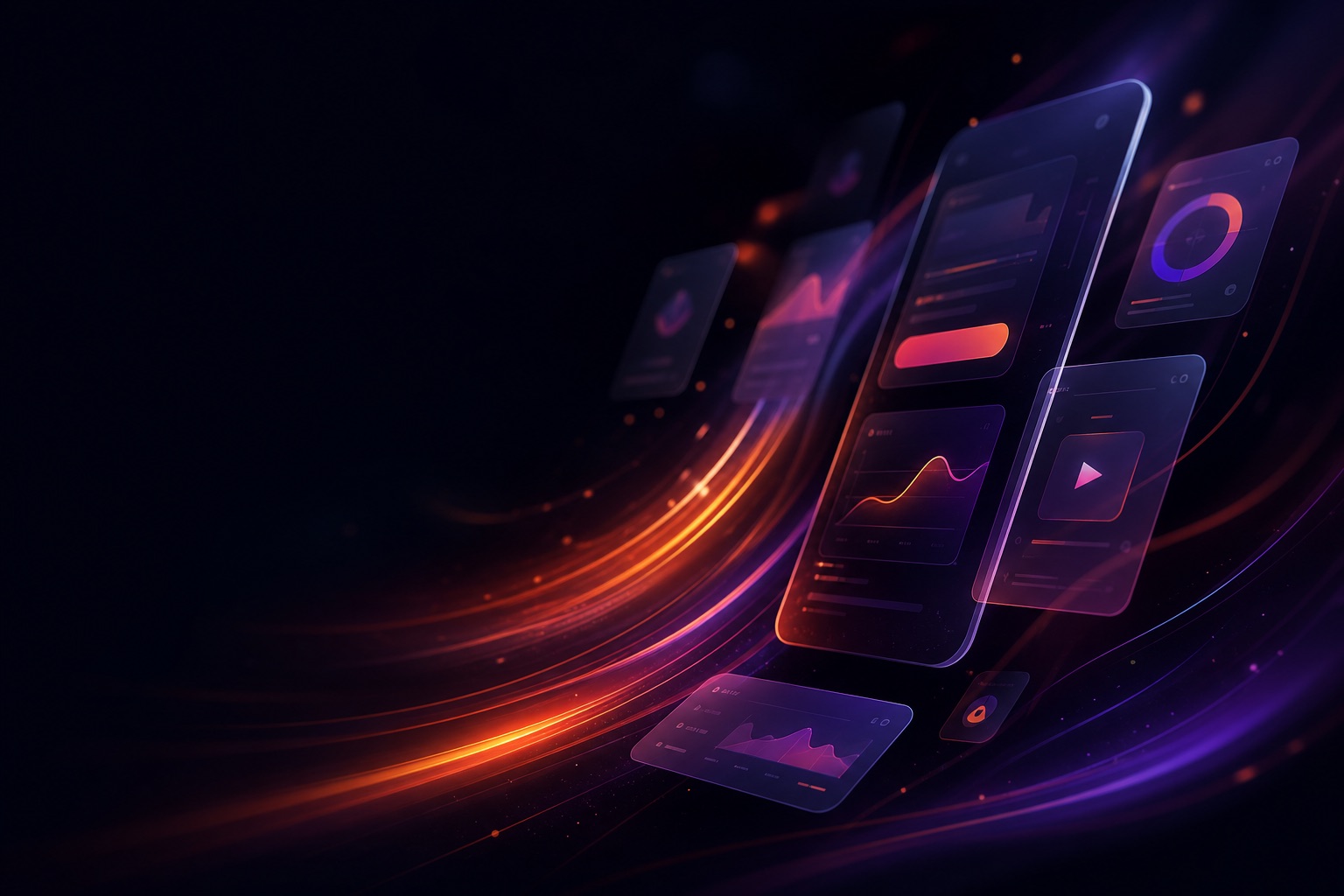 Premium mobile app interface on a smartphone